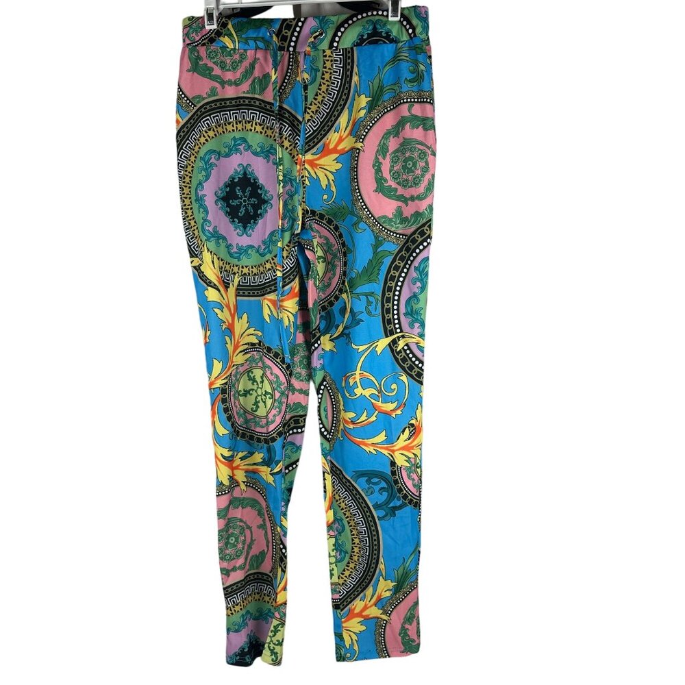 Colorful Patterned Womens Legging Pants Medium Size